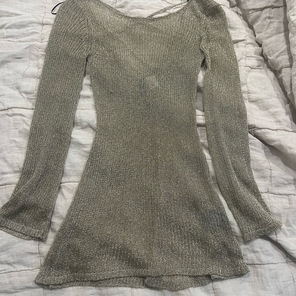 H&M Gold Knit Swim Coverup